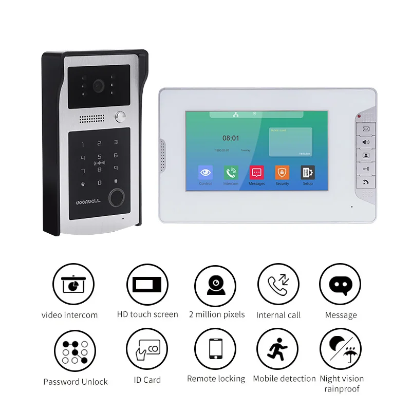 Tuya Villa Doorphone WiFi Enabled Visual Intercom 100M Range ID Card ...