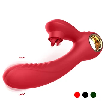 New Designs Tongue Vibrator 10 Frequency Vibration 7 Frequency Licking Sex Toy For Women Adult Pleasure