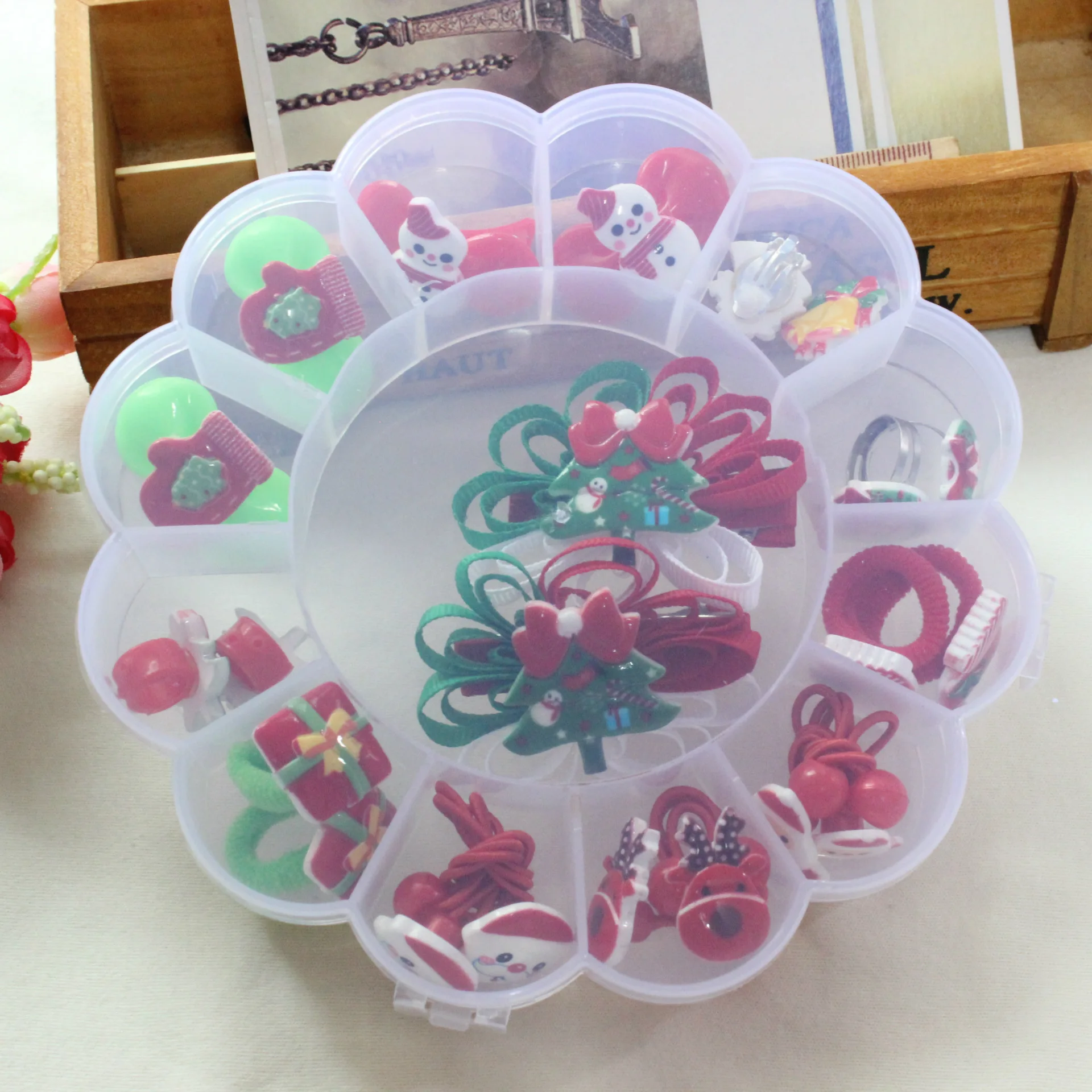 B1211 подарочный набор для новорожденных девочек шпилька для волос Детские аксессуары для волос принцесса головной убор Детская шпилька для волос кольцо для волос подарочная коробка в комплекте