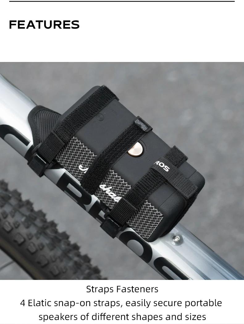 Rockbros Bicycle Speaker Straps Fastener Bracket Bike Bottle Cage