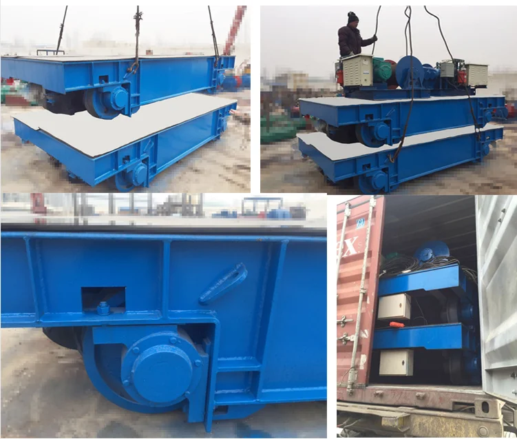 Battery Type 30 Tons Trackless Transfer Electric Flat Car Of Kpx