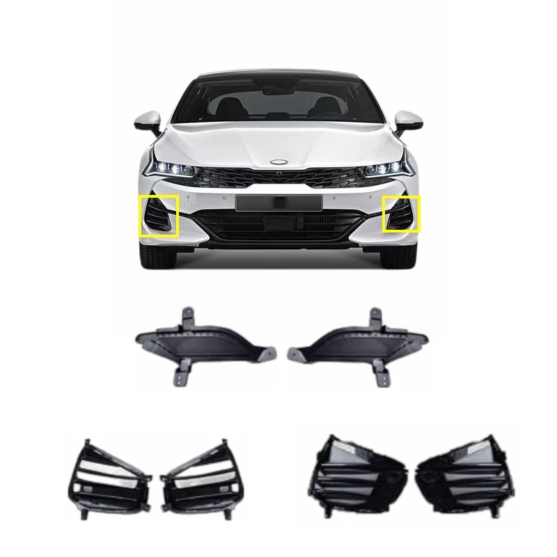 car front bumper cover accessories spare parts fog light lamp cover case board for KIA K5 optima 2021