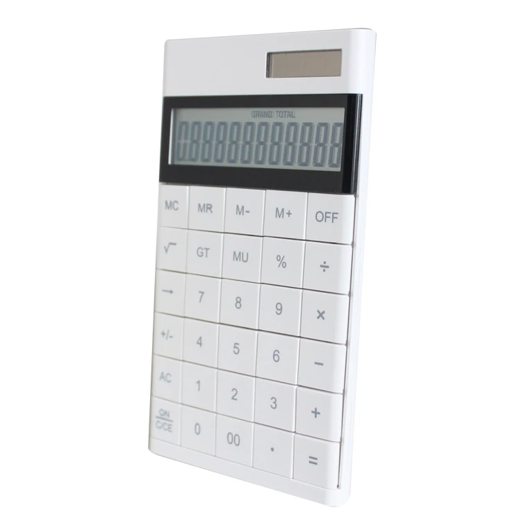 New Luxury Office Supply Computer Keyboard 12 Digits Dual Power Solar Digital Desktop Calculator Foldable Design Customizable