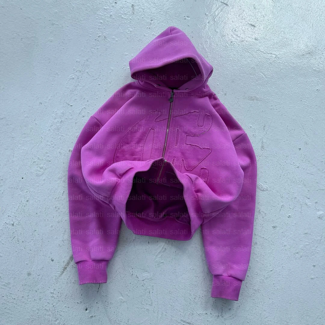 2PCS Clothing Manufacturers Tracksuit Cotton Baggy Embroidery Oversized Unisex Jogger Sweat Suit Zip up Hoodie and Short Set Men gallery 4
