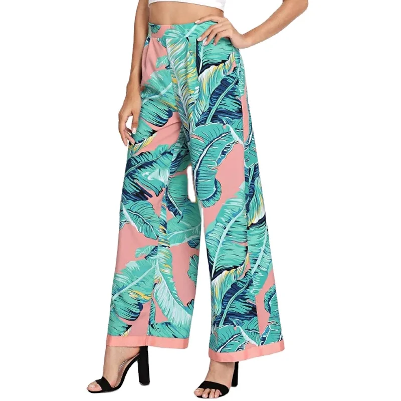 New Waistband Tropical Printed Palazzo 
