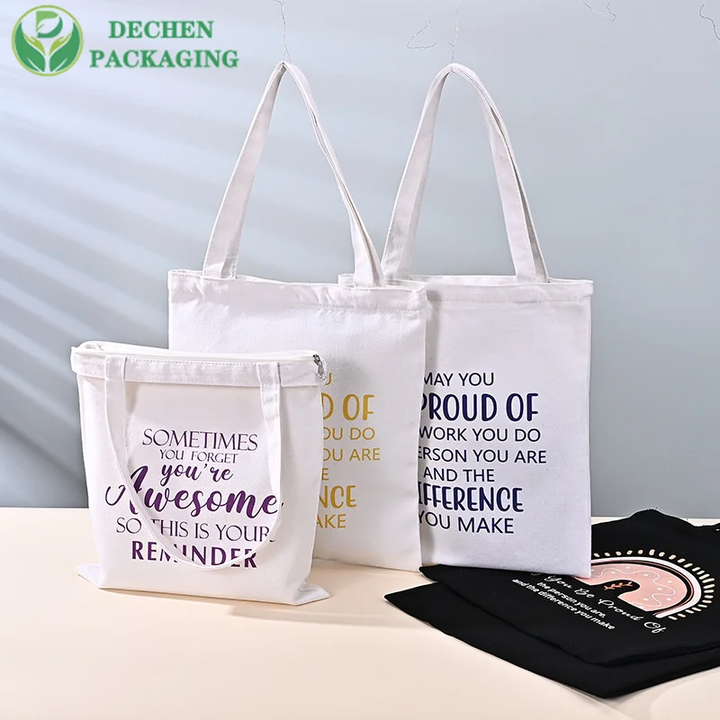 Canvas Tote Bags with Pocket