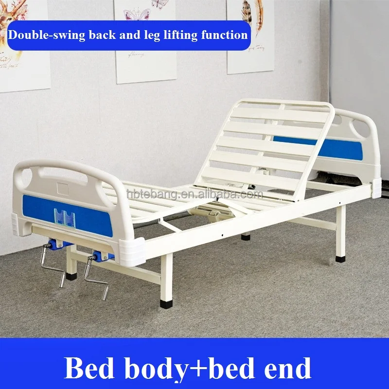 Manual Hospital Bed 2 Function Hospital Patient Bed 2 Crank Medical Bed ...