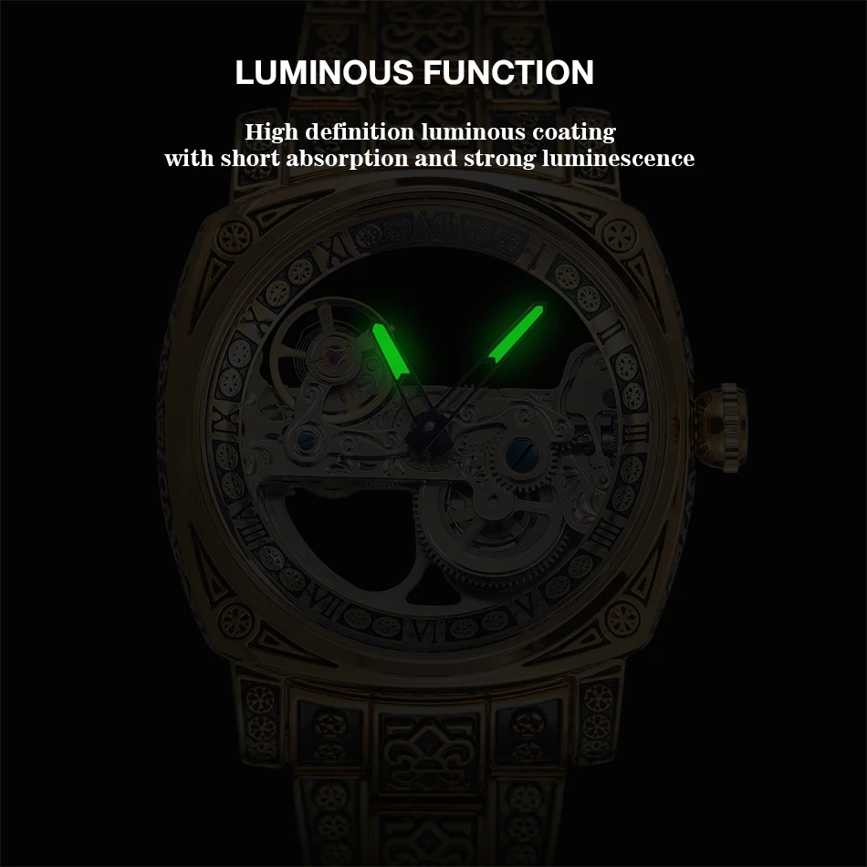 Forsining Men's Automatic Mechanical Watch Vintage Hollow Style_voghion.com