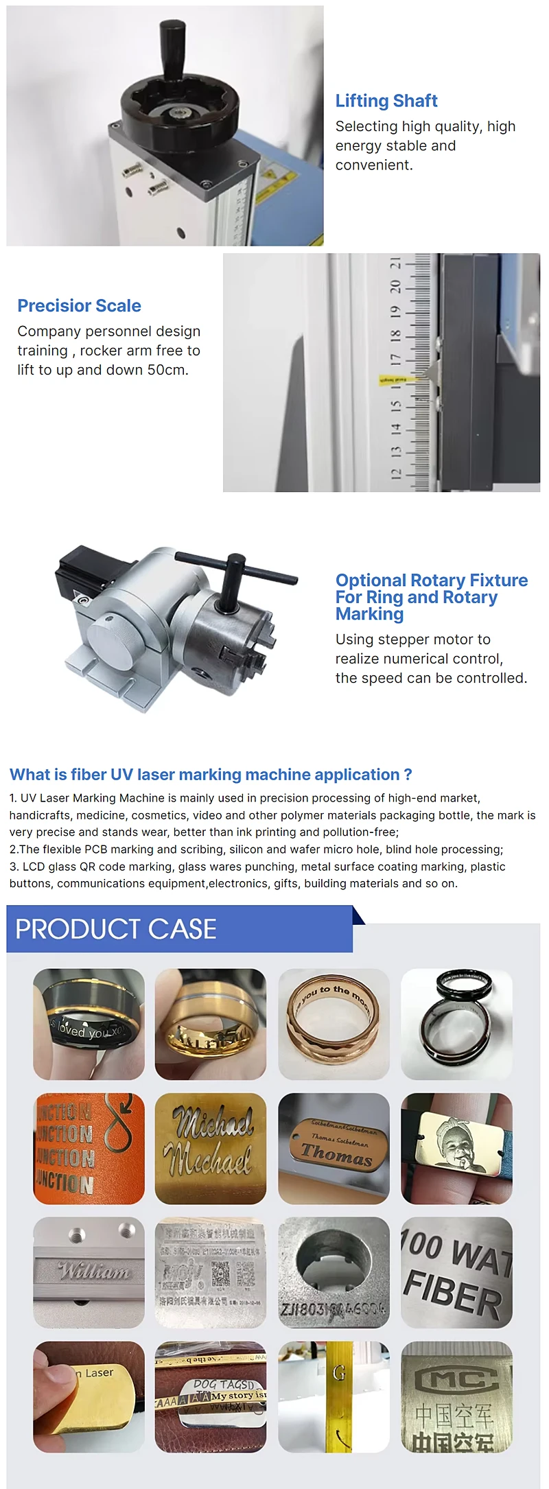 UV Laser Marking Machine Forced-Air Cooling Gemstone Lapidary & Carving Supports AI DXF PLT BMP_formats