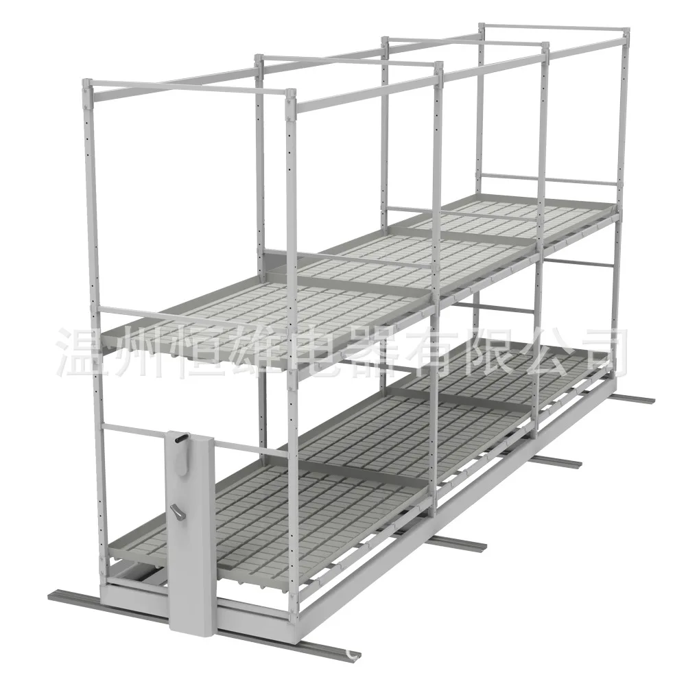 Agricultural Greenhouse Hydroponic System 4*8 Ebb Flow Rolling Bench Flood Multi-Layered Seedbed with Aluminum Alloy Frame Large