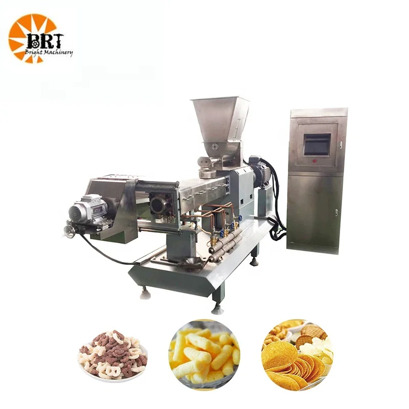 Automatic Puffing Cheese Ball Crispy Snack Food Puffs Extruder Making Machine Price Corn Puffed Snacks Machine