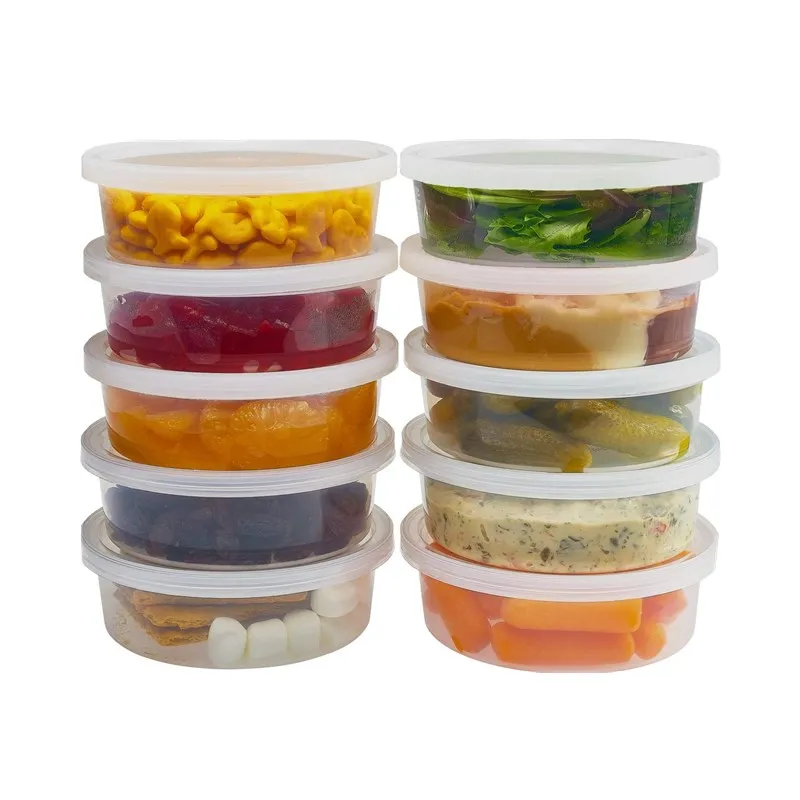 Microwavable Safe Round Leakproof 8/12/16/24/32 Oz Clear Soup Bowl