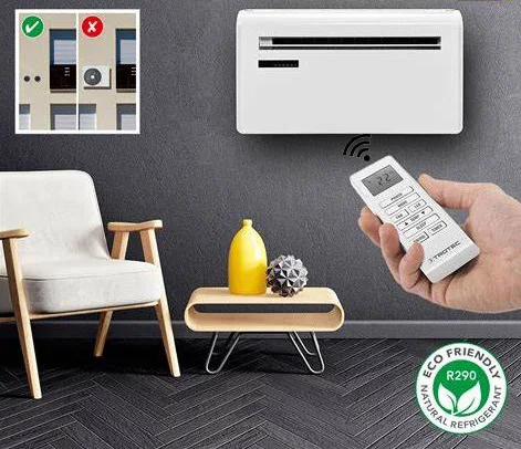 ETL Approved DC Inverter Heat Pump Air Conditioner Monoblock Full Mental Body AC for Household Hotel Use New No Outdoor Unit