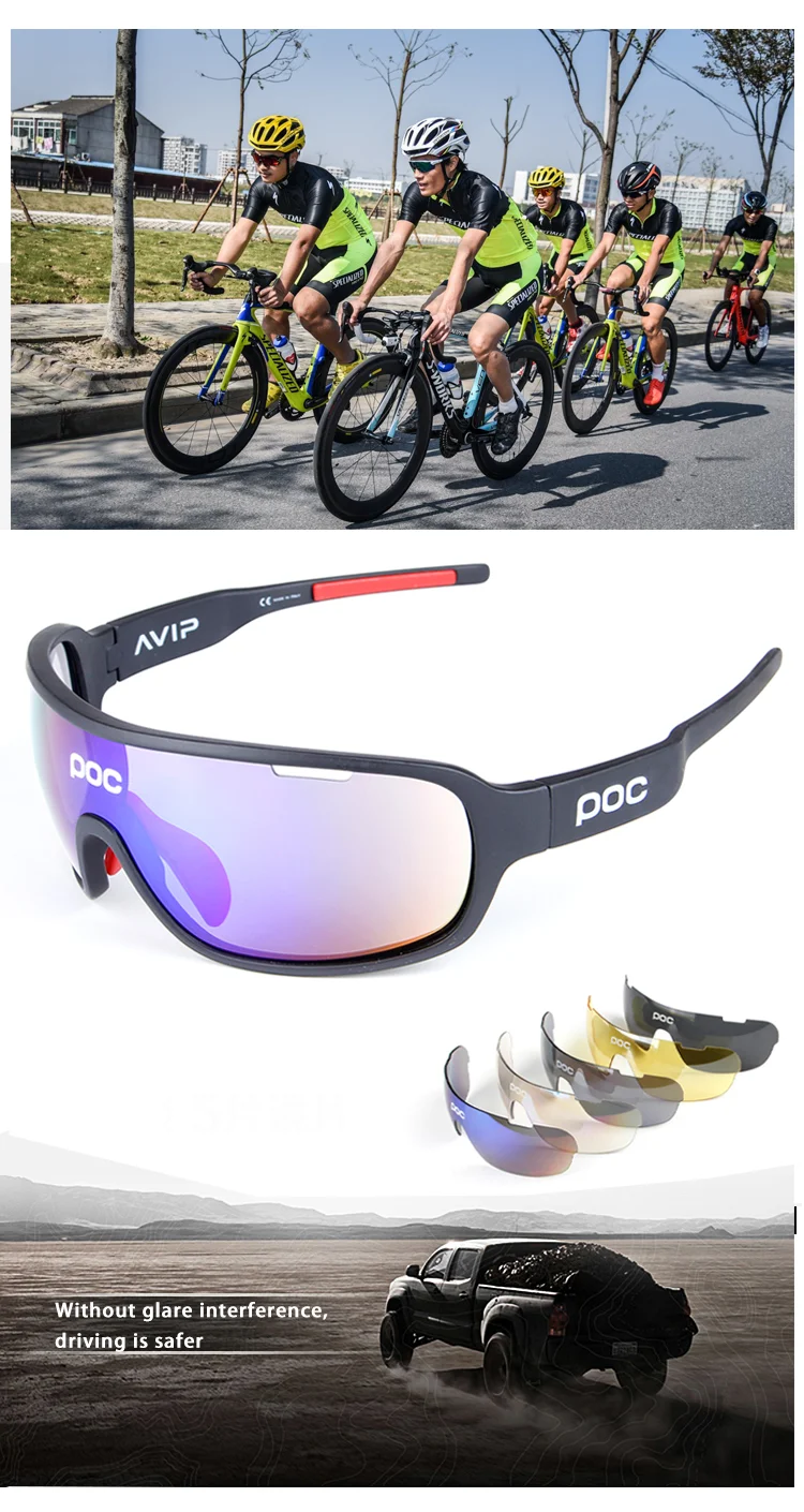 POC bike polarized Sports Sunglasses cycling glasses riding goggles sand outdoor 