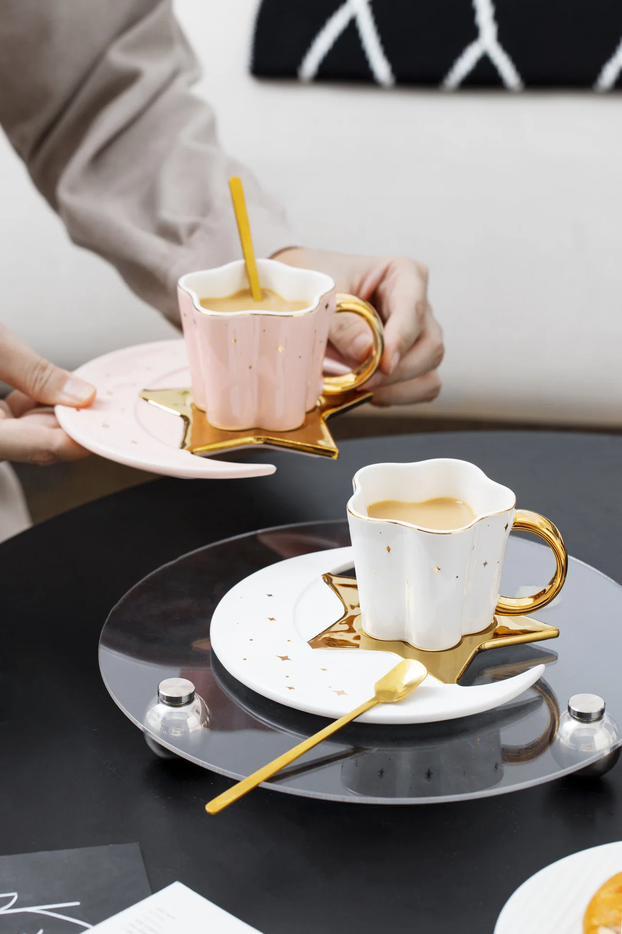 Creative Moon and Sun Design Ceramic Coffee Mug