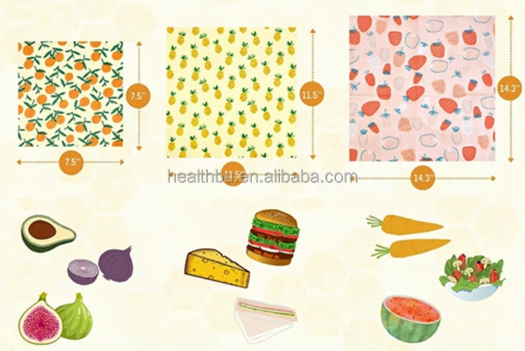 Dantesmile Natural Biodegradable Reusable Beeswax Food Wrap
