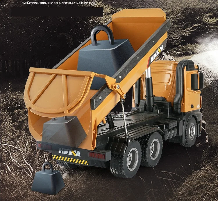 Huinaメタルラジオリモコンダンパー建設トレーラーカービッグRc