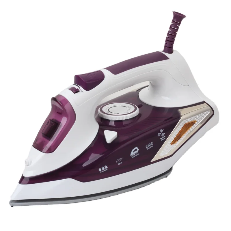 Professional Grade 1700W Steam Iron for Clothes with Rapid Even Heat  Scratch Resistant Stainless Steel Sole Plate, True Position Axial Aligned  Steam