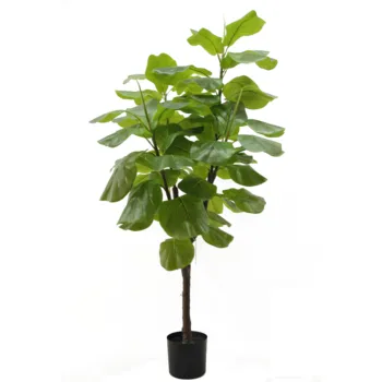 150cm 63 leaves green plastic fiddle plants banyan ficus artificial trees for indoor home garden decoration