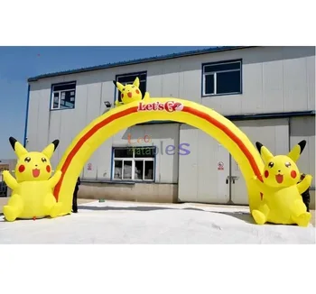 Popular Cartoon Character Pikachu arch inflatable entrance arch advertising outdoor inflatable arch for event