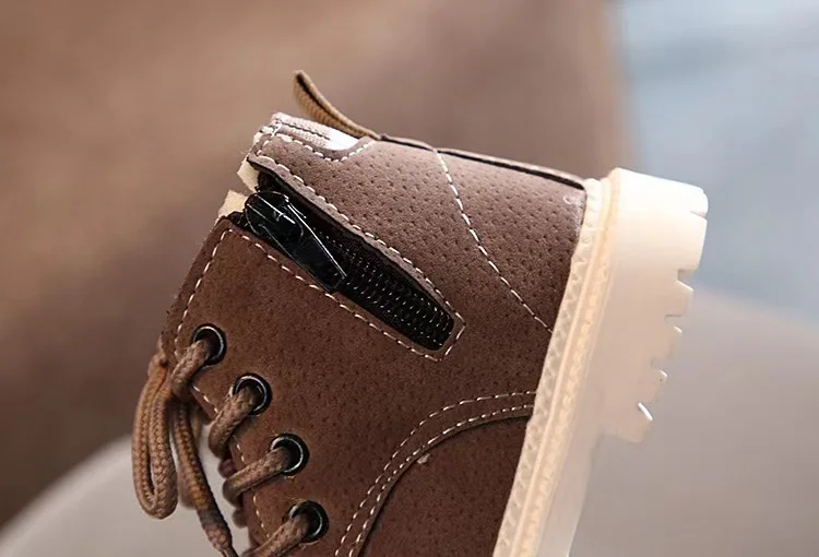 Модные Детские Ботинки Martin; Короткие ботинки с плюшевой подкладкой для мальчиков и девочек; Удобные ботинки