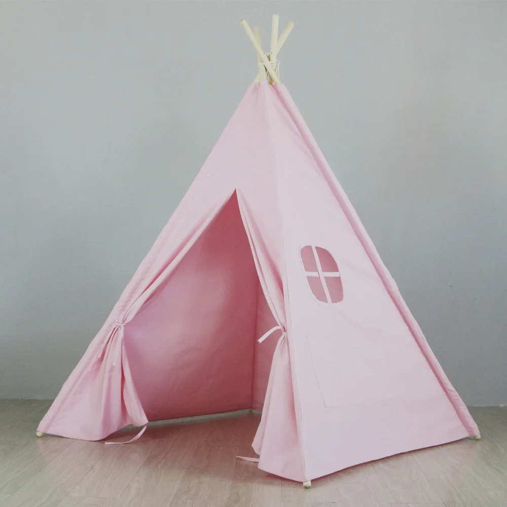 high quality cotton canvas kids tent play teepee tent house details