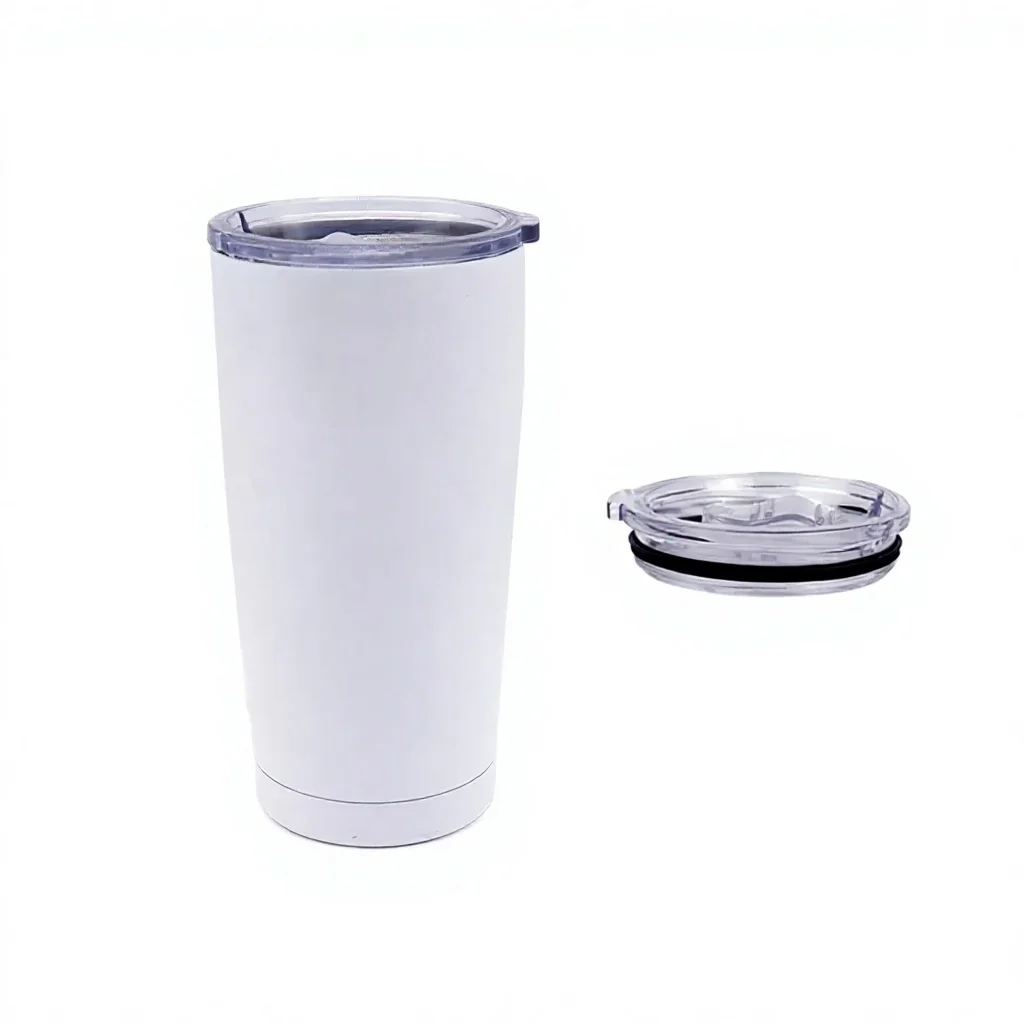 20oz Sublimation Blank Tumbler Double Wall Vacuum Insulated Stainless Steel Travel Coffee Mug with Lid, for Custom Printing