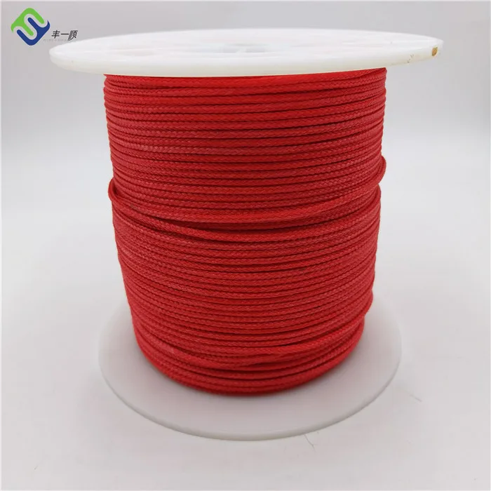 Red Color  12 Strand UHMWPE 1000m 4mm Paraglider Hang Glider Tow Rope