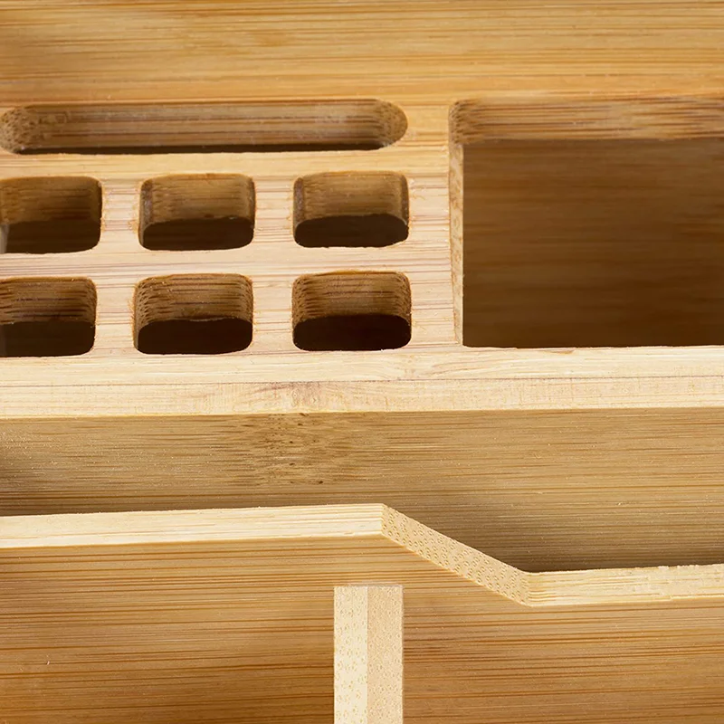 Bicheng персонализированный мини-органайзер на заказ канцелярские зажимы для канцелярских карточек ручки заметок бамбуковые держатели офисов