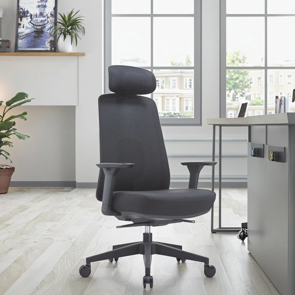 Premium Ergonomic Swivel Chair Multi-Directional Headrest Self-Adaptive Lumbar Support PU 3D Armrests Self-Weight Synchronous 2