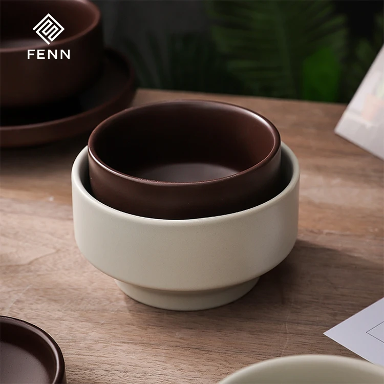 product fenn korean simple style ceramic glaze plate bowl breakfast set porcelain dinner set tableware for home-63