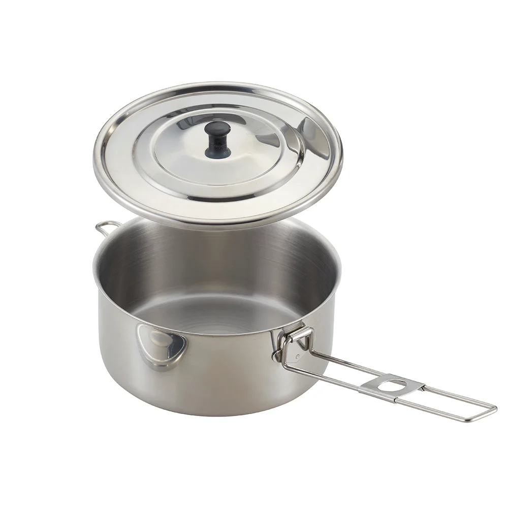 Customized Lightweight Mess Kit Outdoor Camping Stainless Steel Camping Pot Cookware Set For Outdoor details