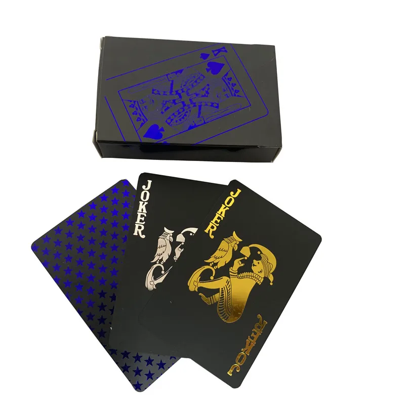 2020 new customized poker cards blue star pvc waterproof plastic
