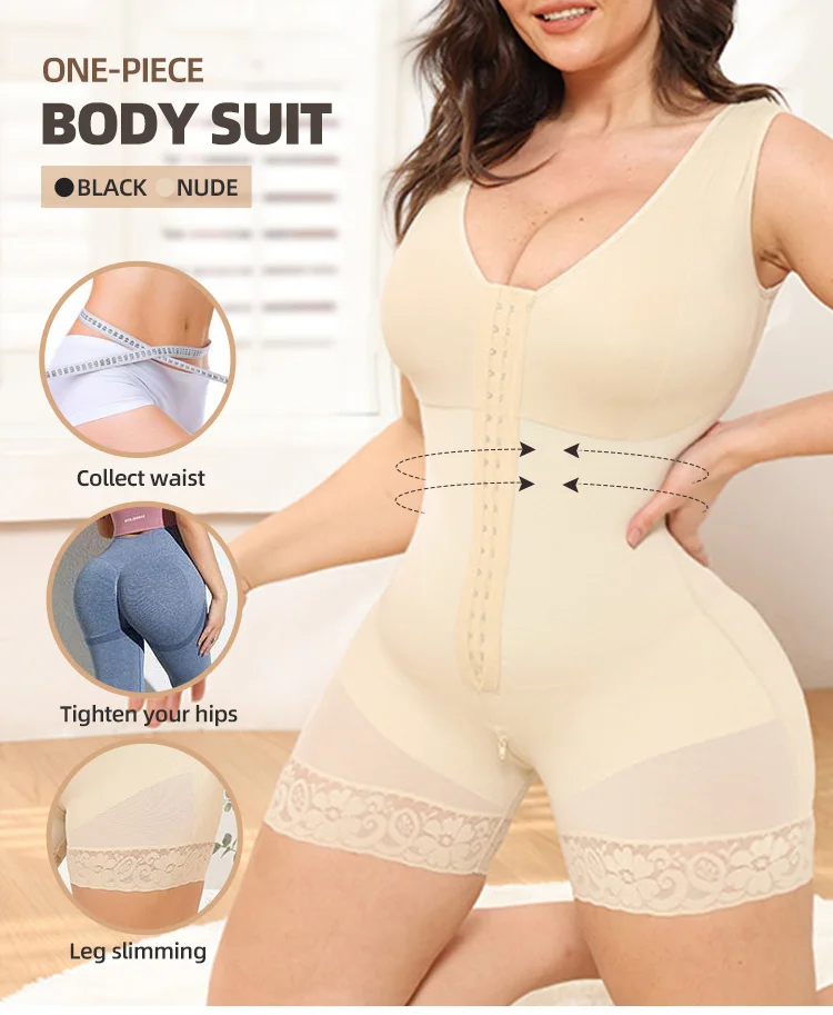 High Waist Compression Panties Lace Silk Faja Short Tummy