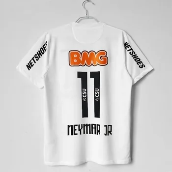 Classic Retro Soccer Jersey 1213 Santos Away Team Club White Neymar Thailand Quality Football Shirts