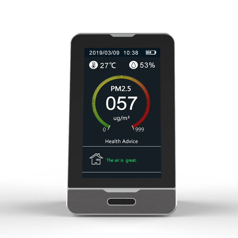 AQI PM2.5 анализ качества воздуха HCHO TVOC тестер PM1.0 PM10 цифровой светодиодный дисплей монитор детектор газа анализатор