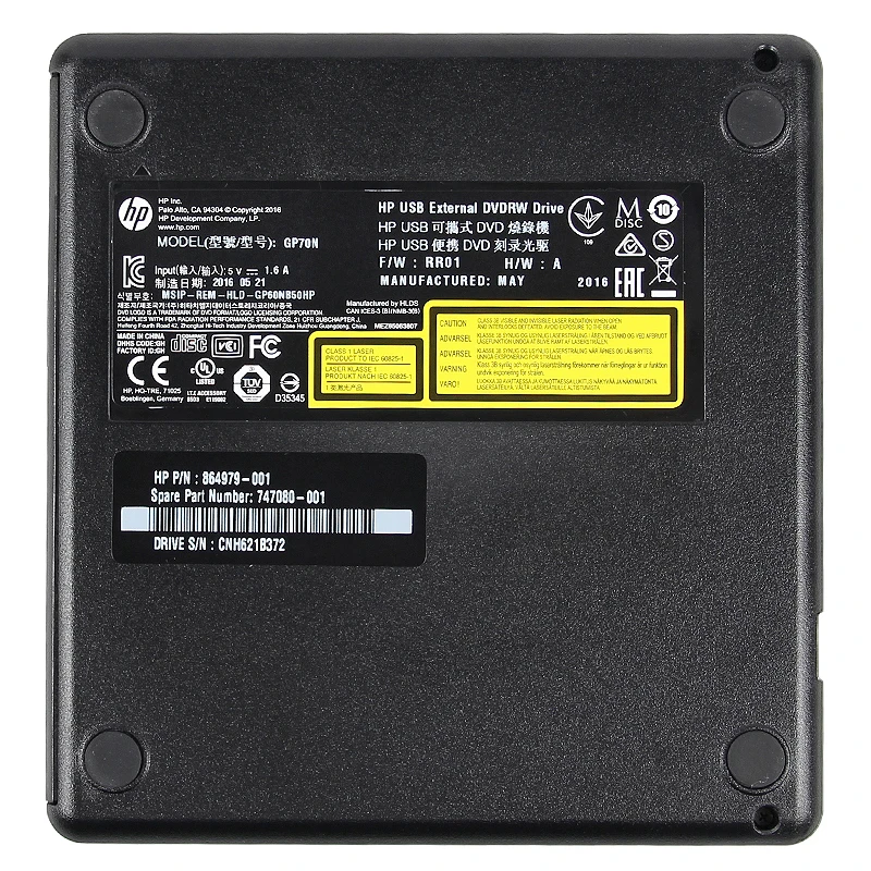 For F2B56AA GP70N Laptop/Desktop External USB 2.0 DVD-RW Optical