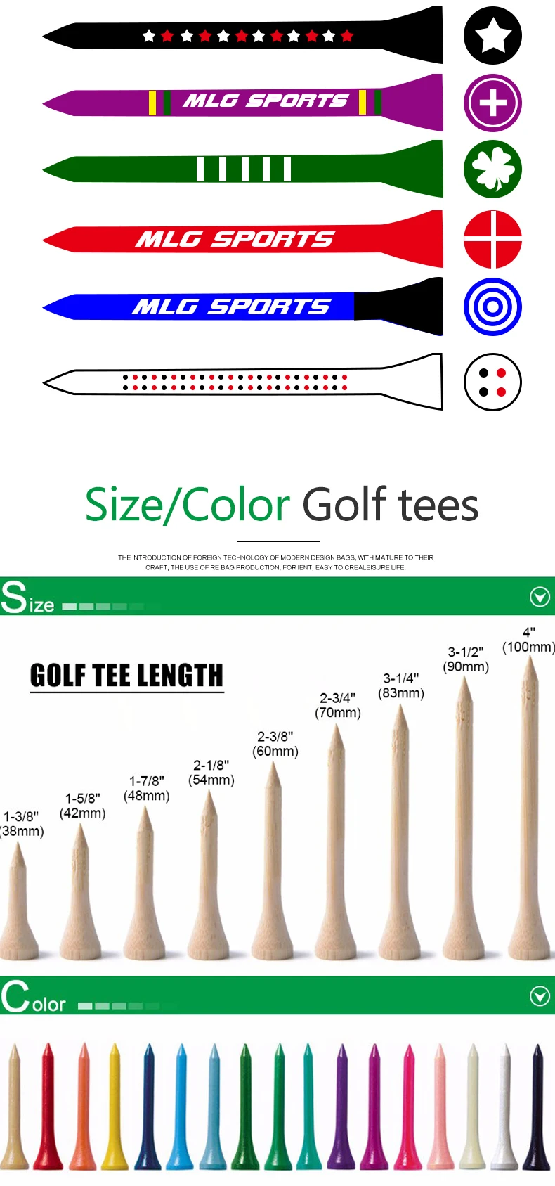 Wholesale Manufacturer High Quality Golf Pegs Custom Logo Natural Wood Bamboo Golf Tees Buy