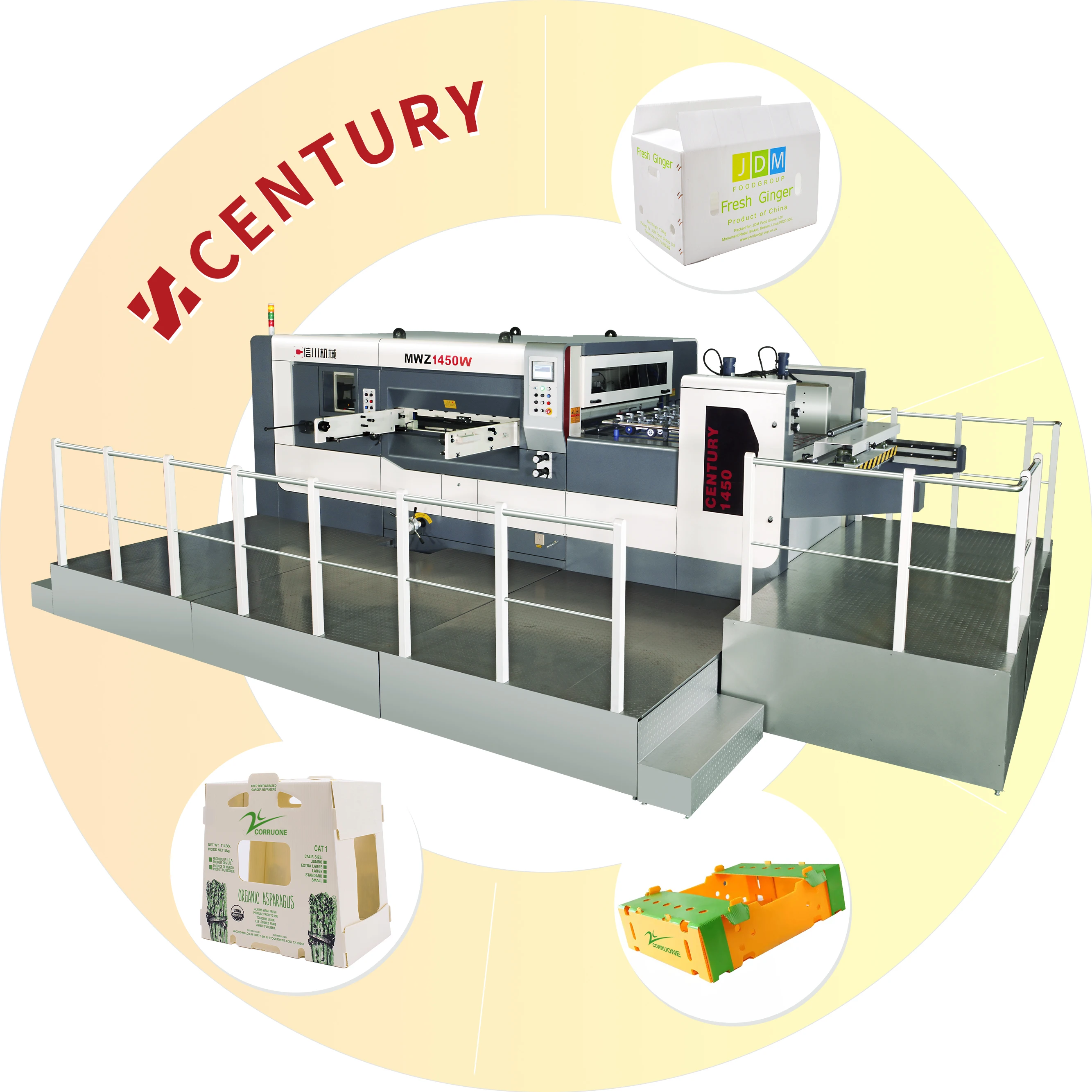 Die cutting machine automatic MWZ1450W corrugated box die cut machine and automatic flat bed die cutting machine