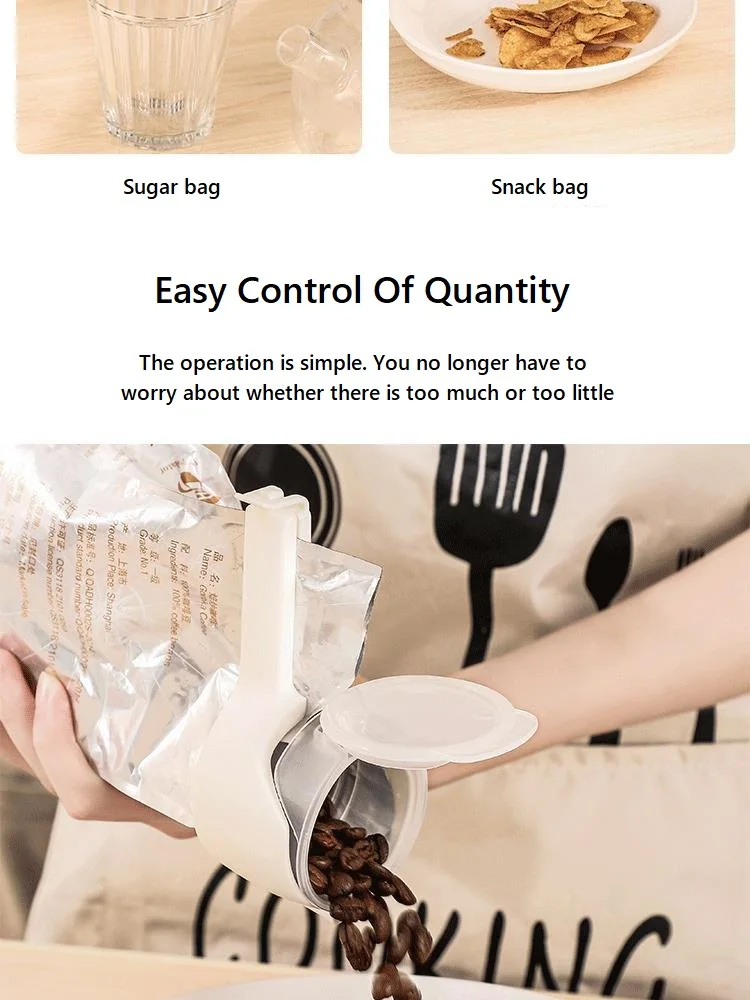 Adjustable Multi-Function Plastic Tea Moisture-Free Food Sealing Clip Leak-Proof Snack Bag Clip with Discharge Nozzle