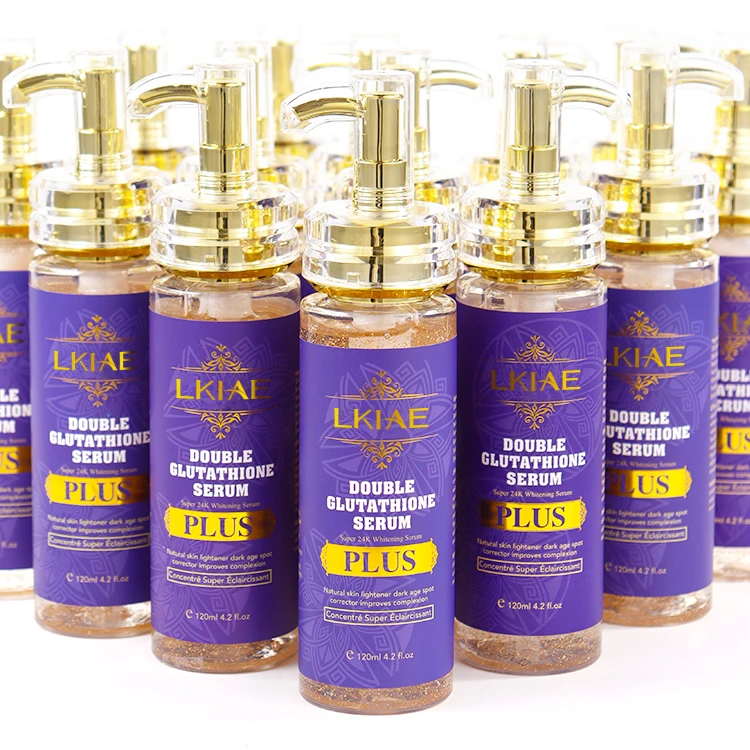 OEM Private Label Beauty Glutathione Collagen Brightening Dark Spot 24K  Gold Vitamin C Skin Whitening Serum