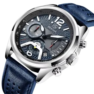 Benyar 5171 Calendar Auto Date Sport Watch Orologio Da Uomo Mens Chronograph Watches Men's Fashion Big Wrist Watches for Men