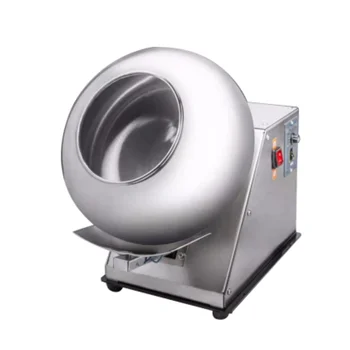 Small Cashew Nuts Making Candy Price Peanut Chocolate Bean Sugar Coating Machine for Snacks Production Polish Equipment with Pan