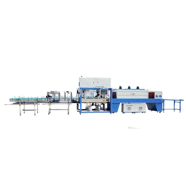 Electric Shrink Wrapping Machine Food Beverage Case Can Packaging Water Production Line PE Film Packing Machine Core Motor