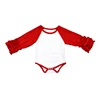 Red White Solid Raglan