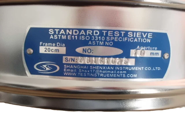 FIne Quality Soil Sieve Set / Aggregate / Cement / Sand / Concrete test Sieve