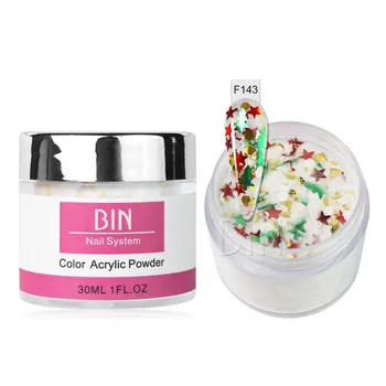 BIN wholesale supplier Poly flake chunky mix Glitter Powder Pink Nail Acrylic Glitter for Cosmetics