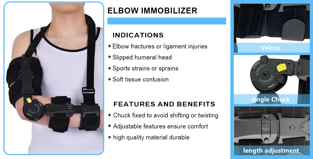 Medical Orthopedic Hinge Elbow Arm Support Brace Adjustable Arm Support
