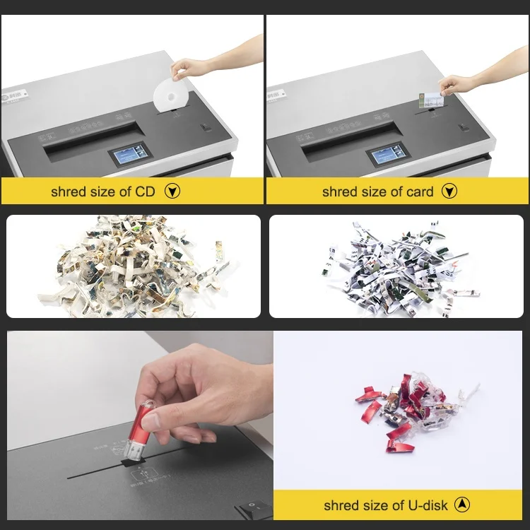 Cross Cut P-4 Document Shredder 24 Hours Non Stop Working 45 Sheets A3 Size Heavy Duty Paper Shredder Industrial