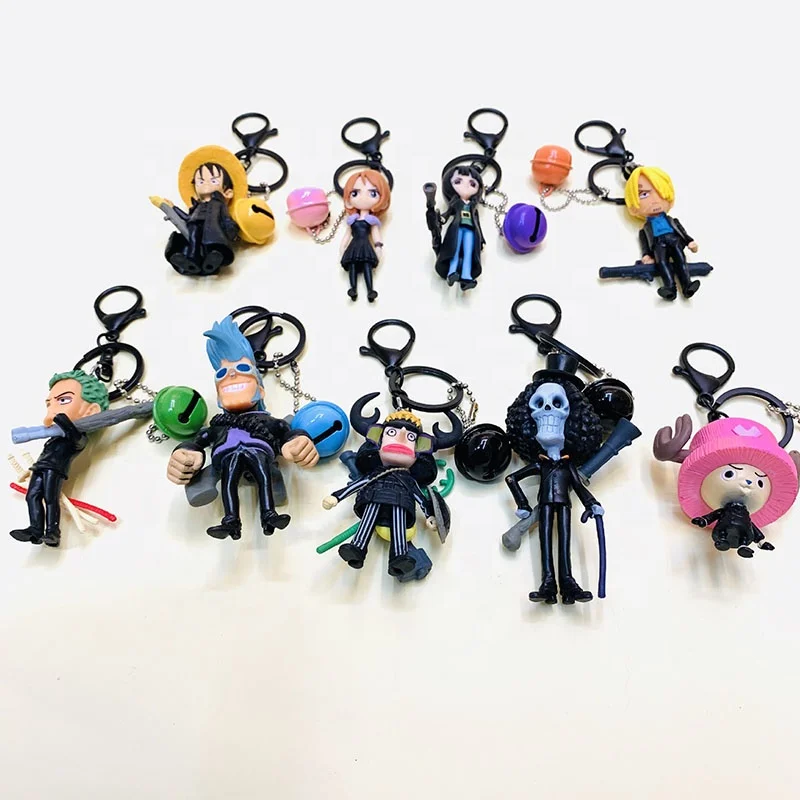 6pcs Anime ONE PIECE Key Ring Pendant PVC Action Figure Toy Keychain Gift 6pcs Anime ONE PIECE Key Ring Pendant PVC Action Figure Toy Keychain Gift